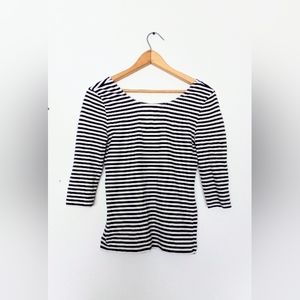 Forever 21 Striped 3/4 Sleeve Top